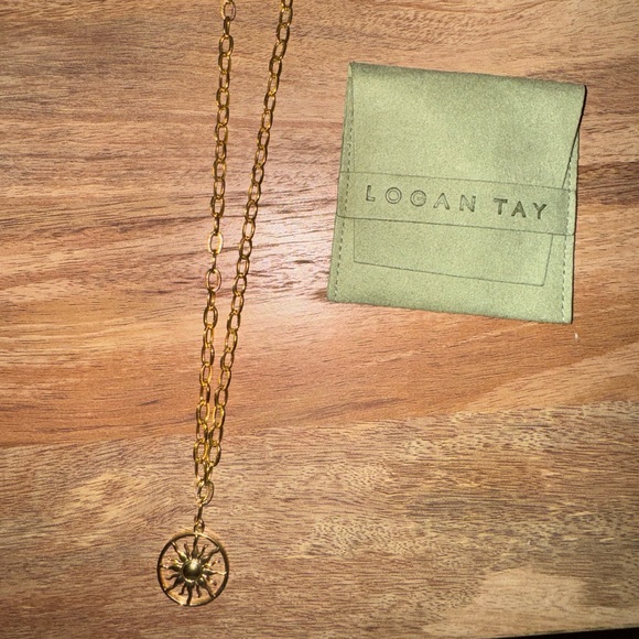 Logan Tay REM necklace. Gold sunburst design. - Picture 4 of 4